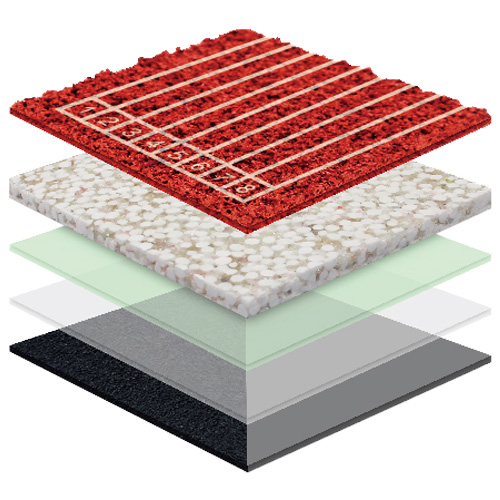 河北无缝预制型塑胶跑道渗水TPR喷面