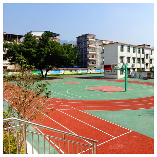 河北雷公坑小学复合型塑胶跑道