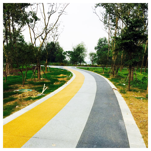 河北广陵公园彩色透水地坪